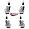 Service Caster 4'' Nylon Wheel Swivel 1-1/2'' Expanding Stem Caster Set 2 Brakes, 4PK SCC-EX20S414-NYS-2-TLB-2-112 - alternate 5